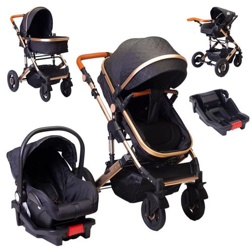 Carriola Para Bebé Starkids Galaxis Portabebé Base De Carro Negro