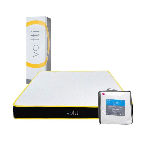 Voltti Basic Colchón en Caja Matrimonial 16 CM + Protector Impermeable
