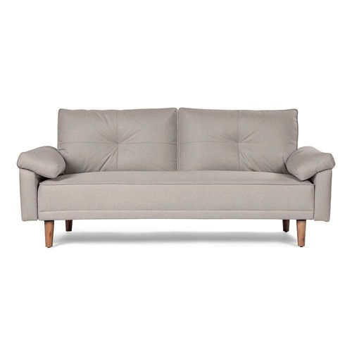 Sofá Cama De Lino Gris Claro Modelo Mandela