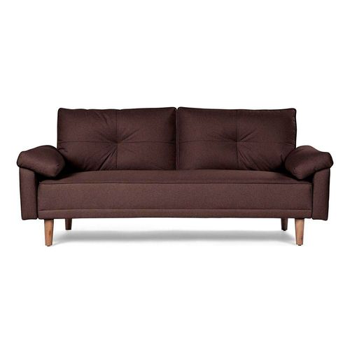 Sofá Cama De Lino Chocolate Modelo Mandela