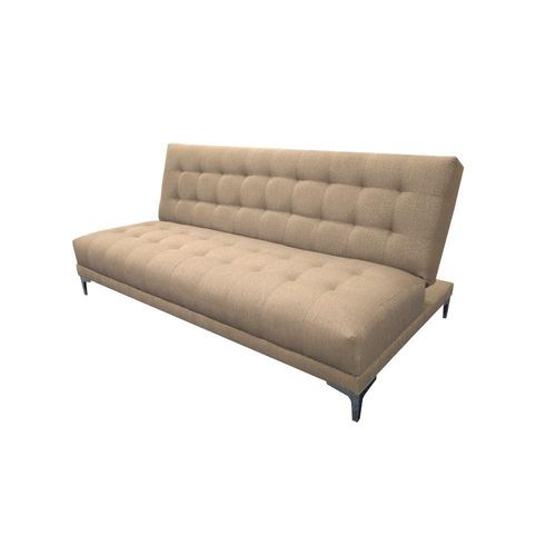 Sofa Cama Reclinable El Bazar Store Verso Beige, Futon Abotonado Matrimonial 3 posiciones, Sala