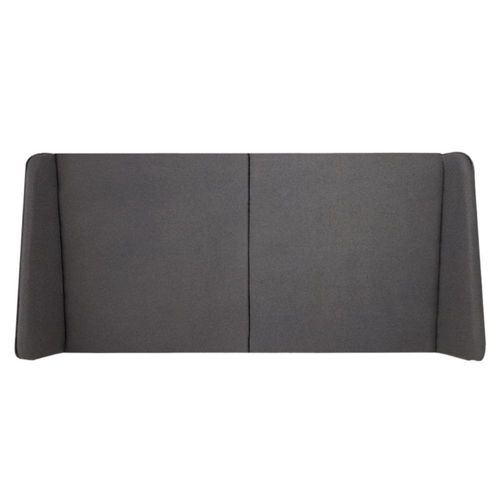 Cabecera para Cama King Size Tapizada en Gris Oscuro. Acolchada con Hule Espuma. Estructura de Madera Industrial