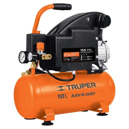 Compresor horizontal 10L 2 HP (potencia maxima) 127 V Truper COMP10L