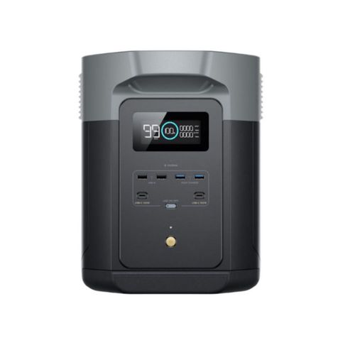 Delta 2 Max Ecoflow - Estación de Energía Portátil 2400W/2048Wh,Carga en 1 Hora y Doble Salida AC, Expandible hasta 6kWh para Uso Doméstico y Exterior