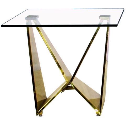 Mesa Lateral Sonia 2 Dorado Kessa Muebles