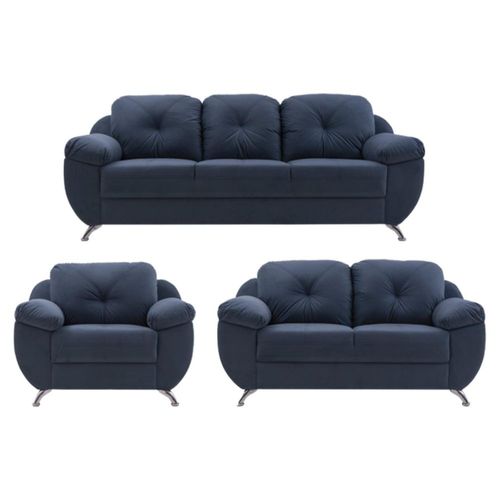 Sala 3 2 1 Valetina Azul Marino Kessa Muebles