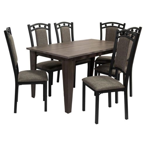 Comedor 6 Sillas Ania Gris Kessa Muebles