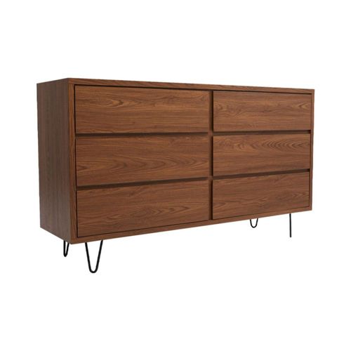 Cajonera 6 Cajones Java Nogal Kessa Muebles