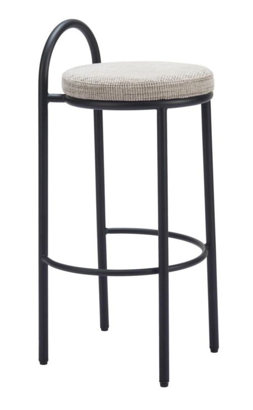 Banco de Bar Sisal Negro Kessa Muebles