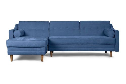 Sala Modular Makora Beehive Memory Foam Reversible De Terciopelo Azul Modelo Mondlak