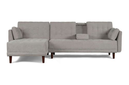 Sala Modular Beehive Memory Foam Reversible De Terciopelo Gris Claro Modelo Annara