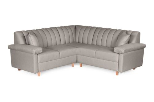 Sala Esquinera Makora De Lino Gris Claro Modelo Miller