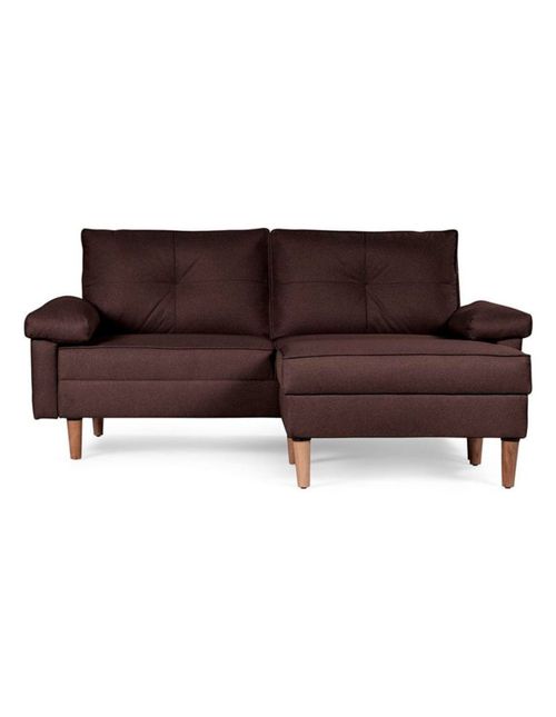 Sala Modular Makora Reversible De Lino Chocolate Modelo Cassanova