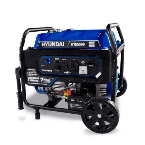 Generador Portátil Hyundai 5500w C/Motor 10 Hp 110v/220v - HYE5500