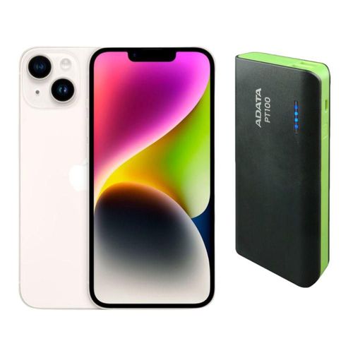 iPhone 14 128GB Blanco E-SIM Reacondicionado más Power Bank 10,000mah