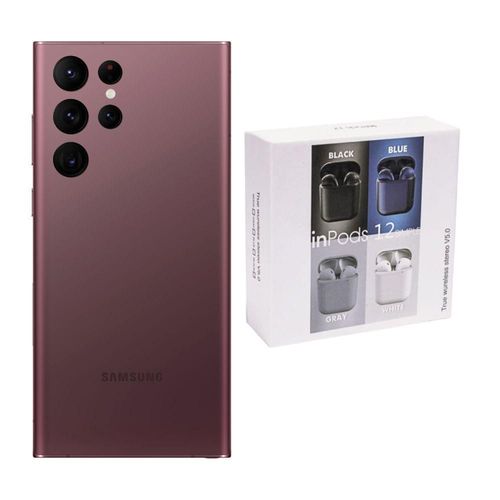 Galaxy S22 Ultra 512GB Borgoña Reacondicionado más Audífonos Genéricos