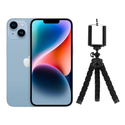 iPhone 14 128GB Azul E-SIM Reacondicionado más Tripode