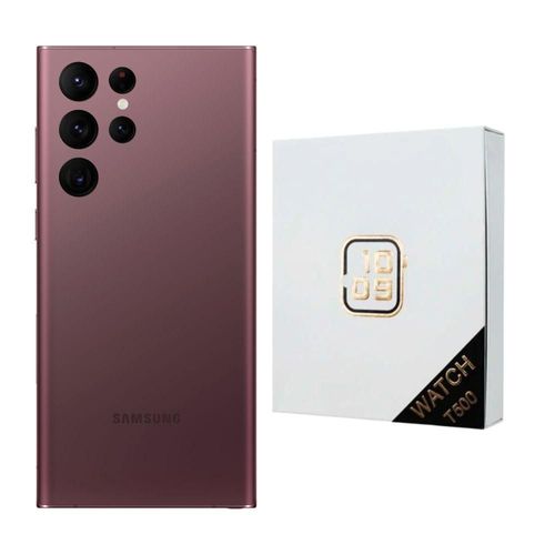 Galaxy S22 Ultra 512GB Borgoña Reacondicionado más Reloj Genérico
