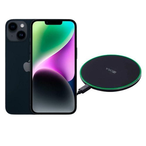 iPhone 14 128GB Negro E-SIM Reacondicionado + Cargador Genérico