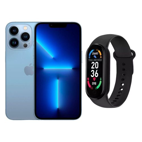 iPhone 13 Pro 128GB Azul Reacondicionado más Brasalete Genérico
