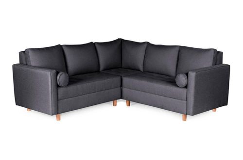 Sala Esquinera Makora De Lino Gris Oxford Modelo Cerati