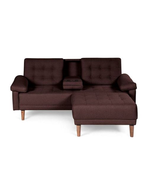 Sala Modular Makora Reversible De Lino Chocolate Modelo Praia