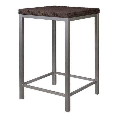 Mesa Alta Tipo Bar Tipo Rattan Apta para Exterior con Protección UV Modelo Russ
