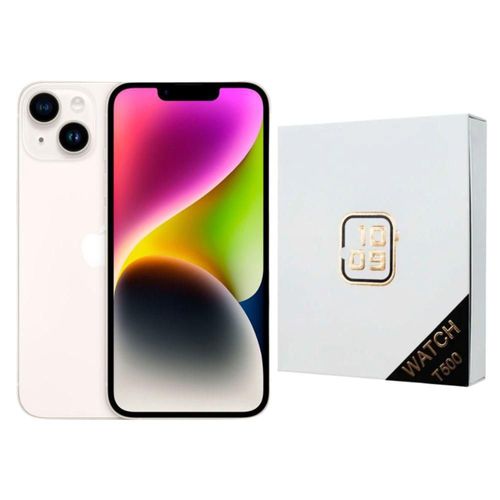 iPhone 14 128GB Blanco E-SIM Reacondicionado más Reloj Genérico