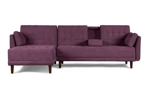 Sala Modular Beehive Memory Foam Reversible De Terciopelo Morado Modelo Annara