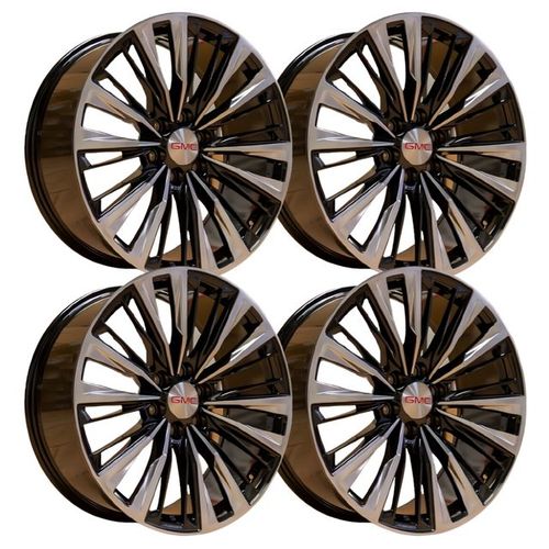 4 RINES 20 6X139.7 BLACK POLISH Titan, Silverado, Sierra,Cruiser