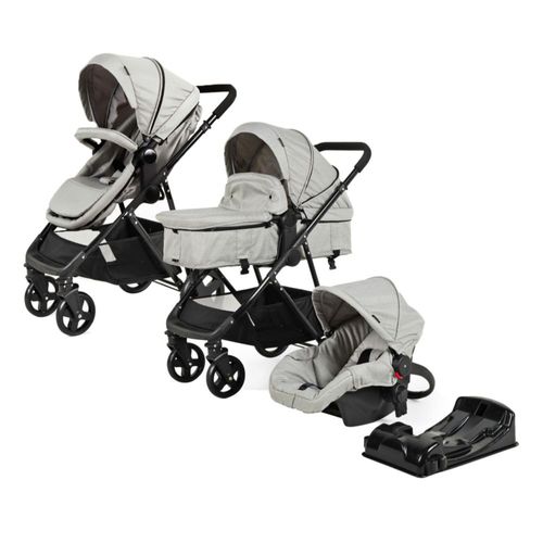 Carriola D'bebé Travel System Prince Con Autoasiento Gris