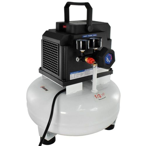 COMPRESOR DE AIRE SILVERLINE LIBRE DE ACEITE 1/2 HP TANQUE 12 LITROS  PORTATIL 120V, 60HZ