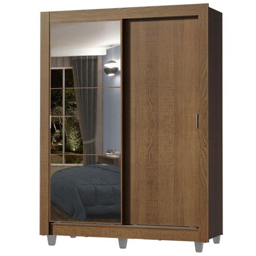 Ropero Closet Madesa Dallas 2 Puertas 1 Espejo y Pies MM 01