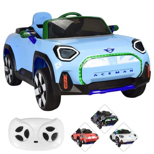 Montable Electrico para Niños Mini Aceman Control Remoto 12v - Azul