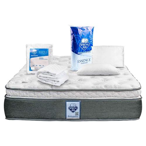 Colchón Matrimonial Spring Air Sleeper + Protector + Almohadas