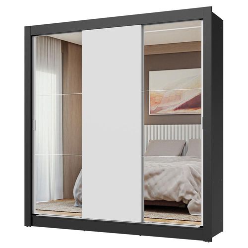 Ropero Closet Madesa 3 Puertas 2 Espejos NB