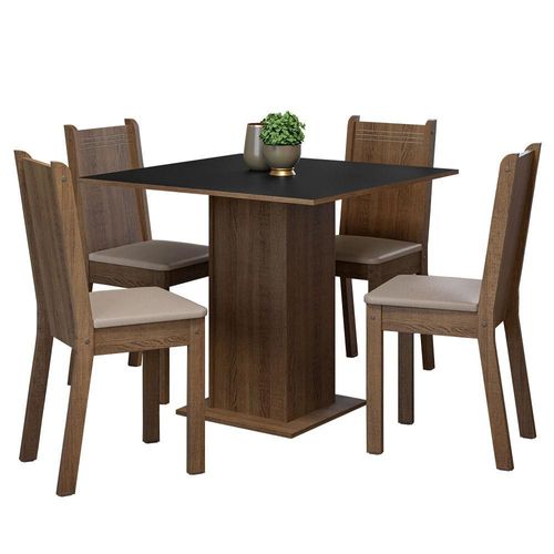Juego de Comedor Mesa y 4 Sillas Madesa Oxford Samara MNB
