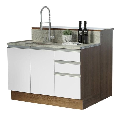 Isla de Cocina con Encimera y Mostrador Madesa Glamy 120 MB