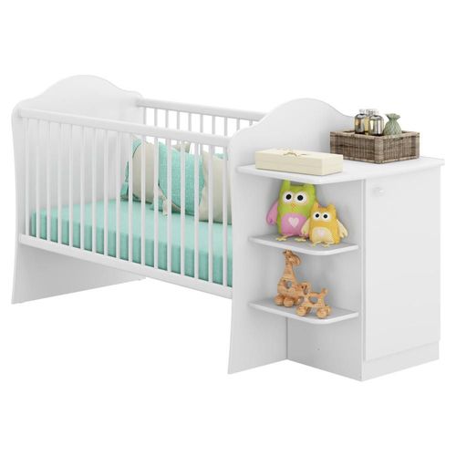 Mueble Cuna Con Cómoda Blanca 2726.0001