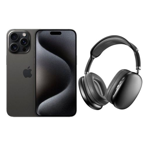 iPhone 15 Pro 128GB Negro CHIP Reacondicionado más Diadema Genérica