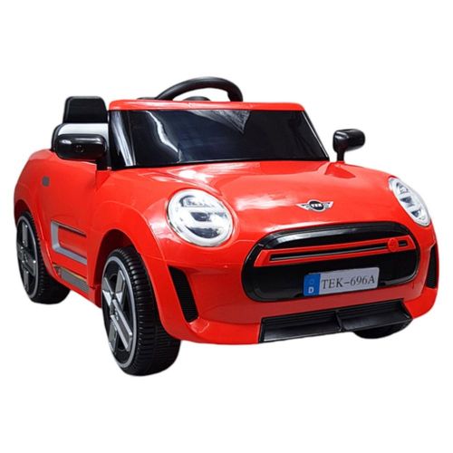 Montable Electrico para Niños Cooper con Control Remoto Luz Led 12v - Rojo