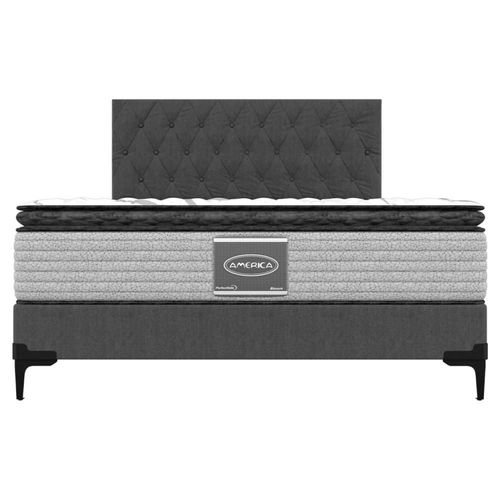 Cama Individual America Bloom + Base Lucern + Cabecera