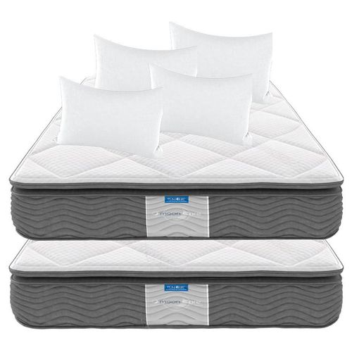 Set 2 Colchones Restonic Individuales Ortopedicos + Almohadas Regalo