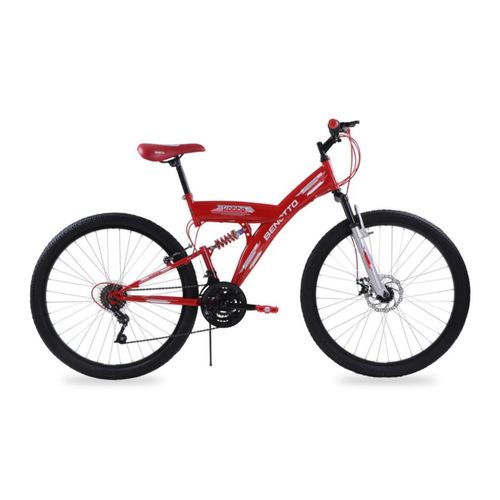 Bicicleta BENOTTO Montaña KOBBE R26 18V. Hombre DS Frenos Delantero Disco Mecanico/Trasero 'V” Acero Rojo/Plata Talla: UN
