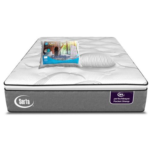 Colchón Serta Matrimonial Premium Confort + Almohada Memory Foam
