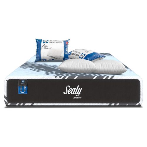 Colchón Sealy Matrimonial Edge Foam + 2 Almohadas Active