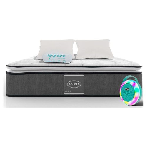Colchón Ortopédico Queen Size America + Alm Sognare +Bocina