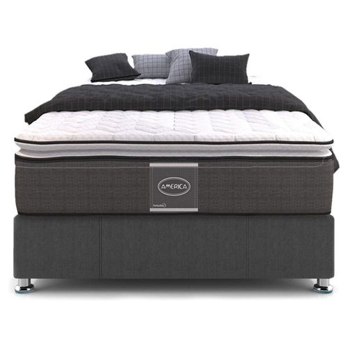 Colchon America Queen Size Ortopédico Colchoneta Antibacterial + Base