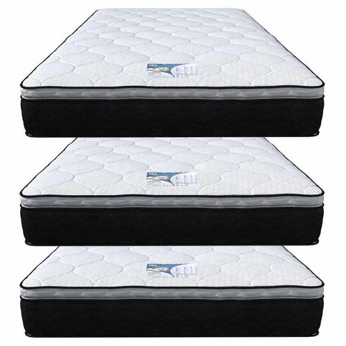 Set de 3 Colchones Matrimonial Serta Espuma Premium Alta DensidadFoam