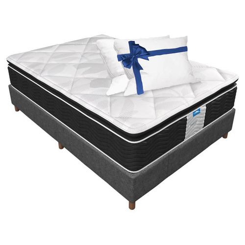 Colchón Restonic Ortopédico Matrimonial Antiestrés + Box + 2 Almohadas